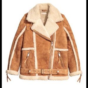 HM Premium real suede jacket Camel